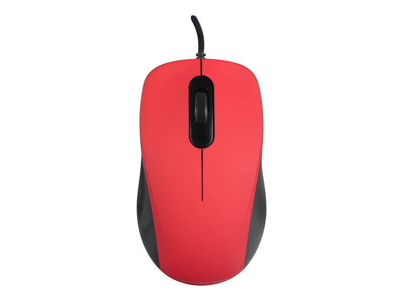 MODECOM Optische Maus – Leise, Kabelgebunden, Rot
