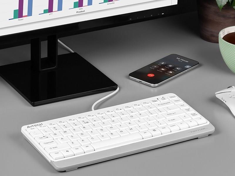 A4TECH Tastatur – Ergonomisch, leise Tasten
