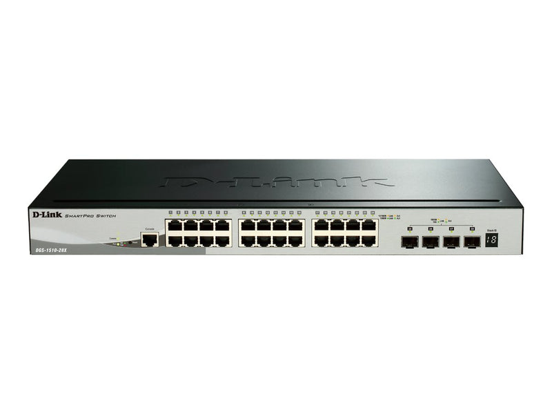 D-Link 28-Port Gigabit Switch – Smart, Rack-montierbar
