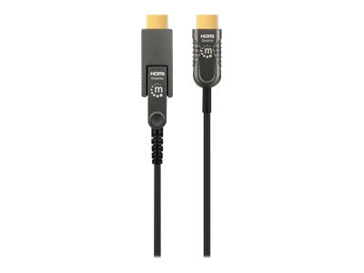 Manhattan HDMI-Glasfaserkabel – 4K, 50 m, abnehmbarer Stecker
