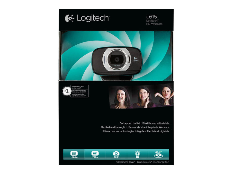 Logitech HD Webcam – 1080p Video, integriertes Mikrofon