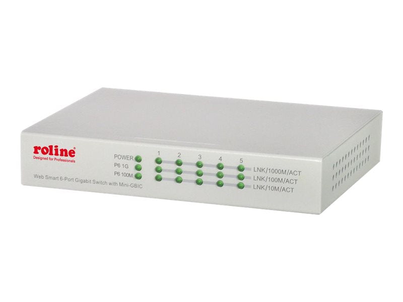 ROLINE Netzwerk-Switch – 5 Gigabit Ports, 1 SFP für schnelle Verbindungen