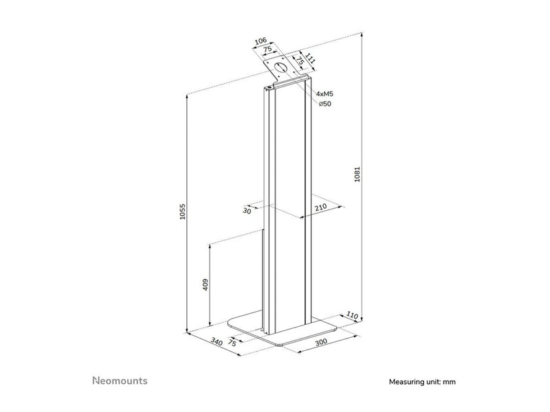 Neomounts Tablet-Ständer – Verriegelbar, für 10,9-14,6" Tablets