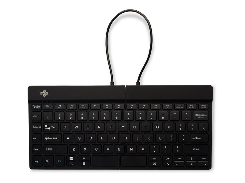 R-GO TOOLS Ergonomische Tastatur – Kabellos, mit Pauseanzeige