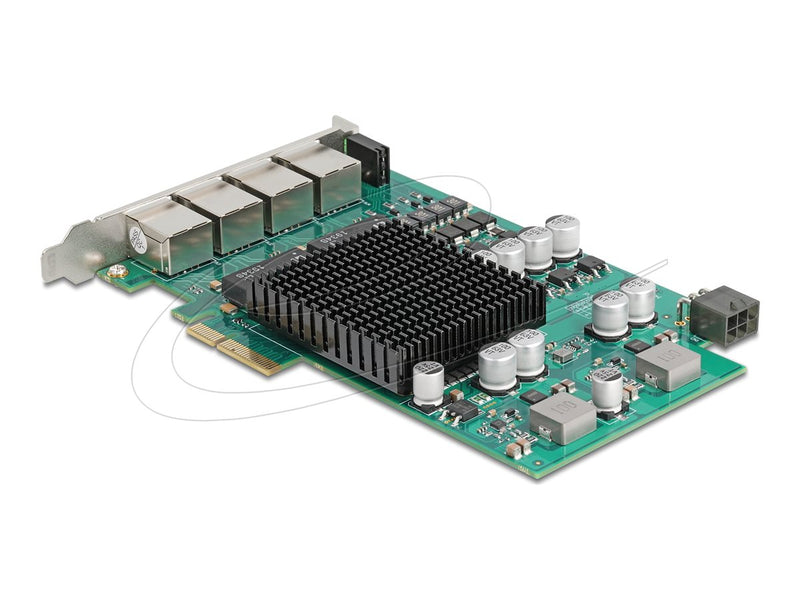Delock Netzwerkkarte – 4x Gigabit LAN mit PoE+
