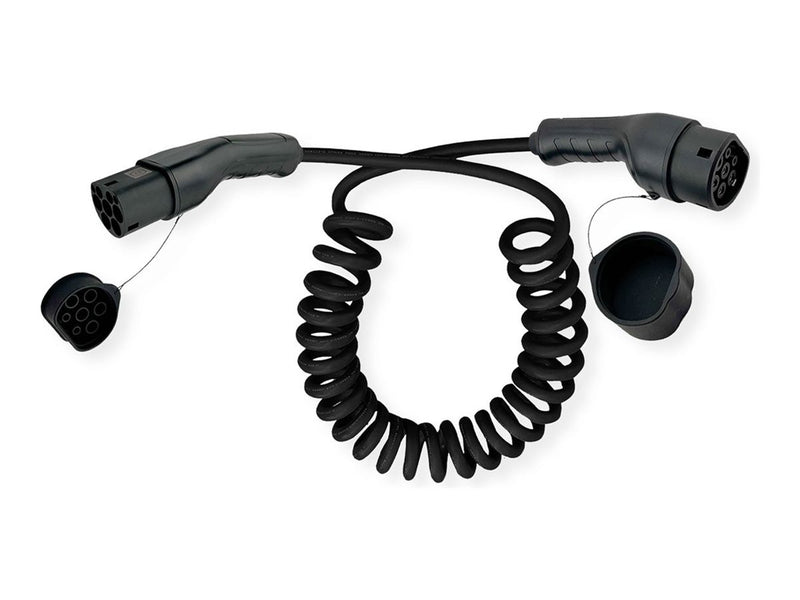 Roline E-Auto Ladekabel – 7,5 m, 22 kW, spiralförmig