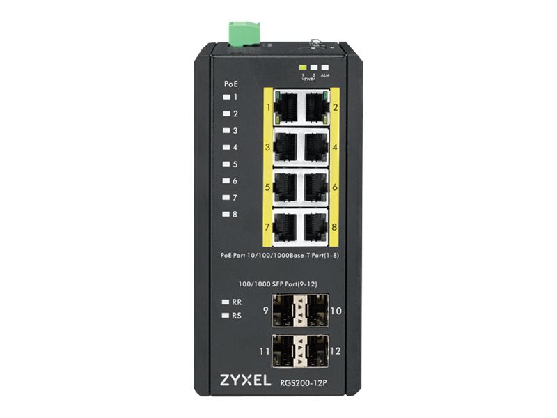 Zyxel 12-Port Netzwerk-Switch – Lüfterlos, PoE-Unterstützung