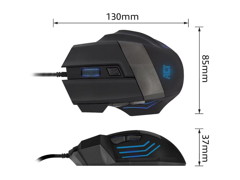 ADVANCED CABLE TECHNOLOGY Maus – Optisch, 6 Tasten, USB-Anschluss