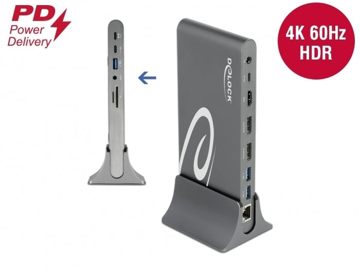 Delock USB-C Dockingstation – 3x 4K Displays, für Büro & Homeoffice