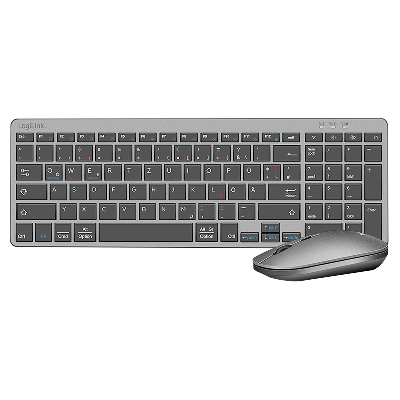 LOGILINK Funk-Tastatur und Maus – Kabellos, einfache Bedienung