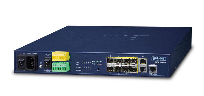 Planet Technology 8-Port Switch – Gigabit Ethernet, Rack-montierbar