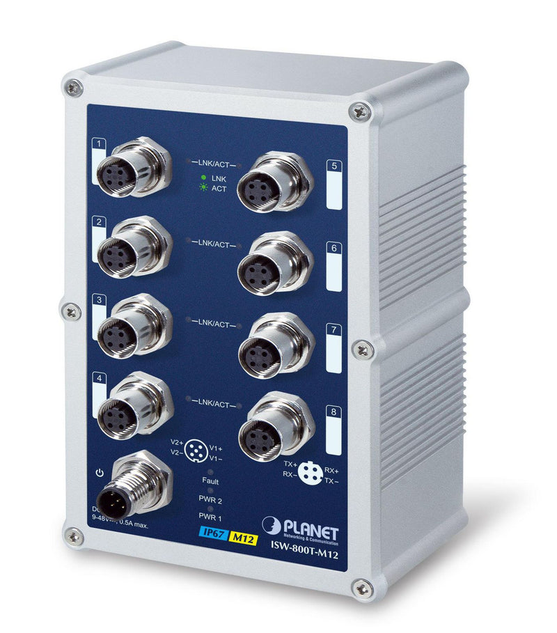 Planet Technology 8-Port Ethernet Switch – robust & wetterfest