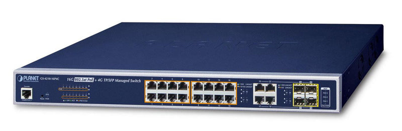Planet Technology Netzwerk-Switch – 16 Ports, PoE+ für einfache Vernetzung