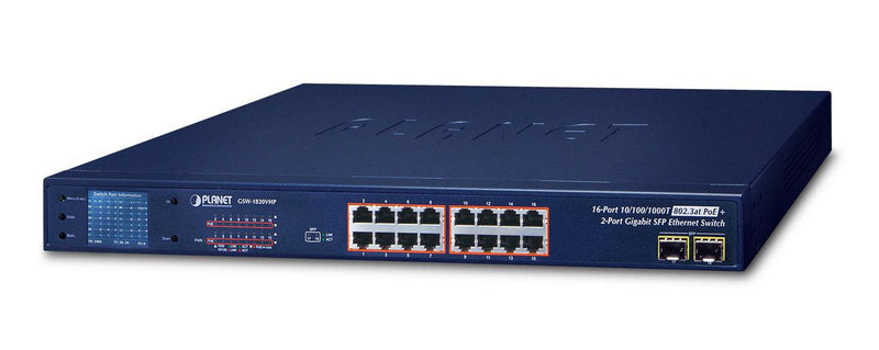 Planet Technology Netzwerk-Switch – 16 Ports mit PoE+