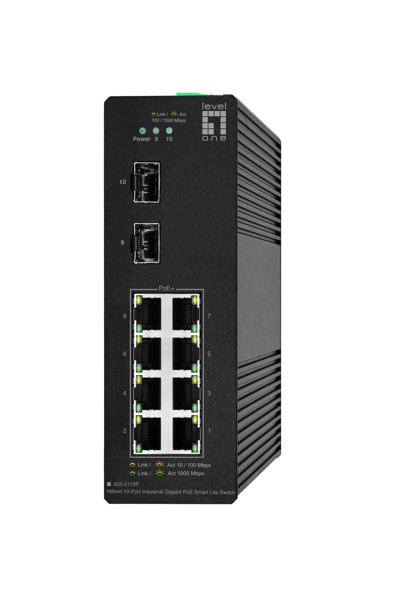 LevelOne Netzwerk-Switch – 10 Anschlüsse, PoE+ Unterstützung