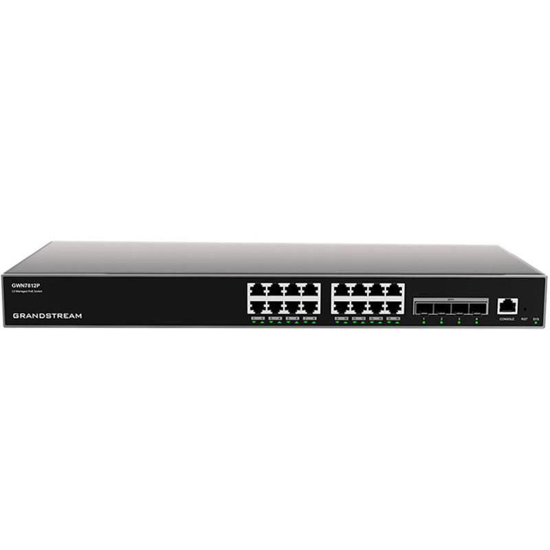Grandstream Netzwerk-Switch – 12 Ports, PoE-Unterstützung