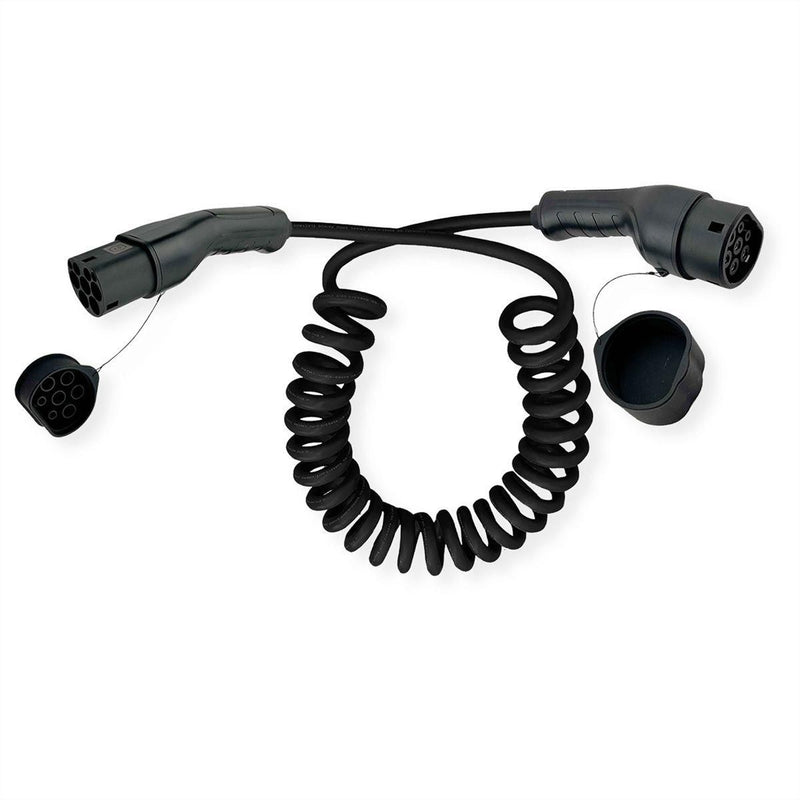 Roline E-Auto Ladekabel – 7,5 m, 22 kW, spiralförmig