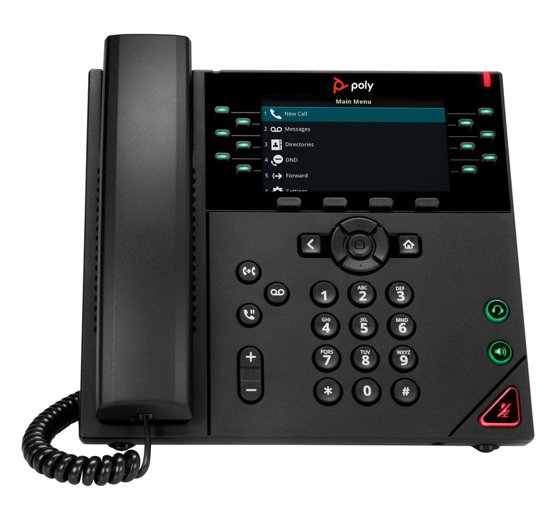 HP Polycom VVX 450 IP-Telefon – 12 Leitungen, Farbdisplay