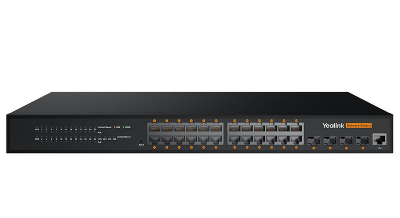 Yealink 24-Port Netzwerk-Switch – PoE+ für effiziente Verwaltung