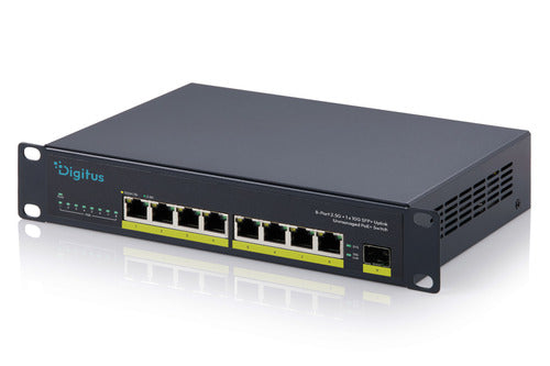Digitus 8-Port Netzwerk-Switch – 2.5G Geschwindigkeit, PoE+ Unterstützung