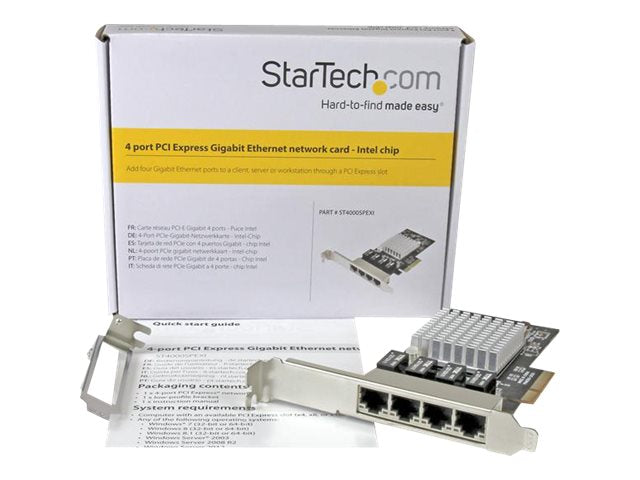 Startech Netzwerkkarte – 4 Ports, Gigabit Ethernet