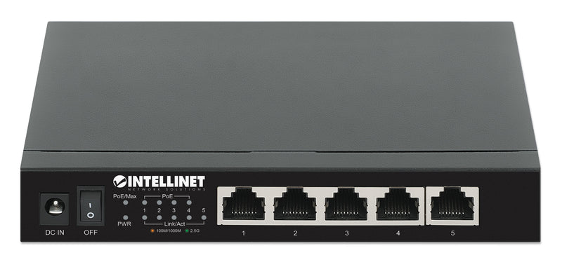 INTELLINET 5-Port Ethernet Switch – 2.5G, PoE+ Unterstützung