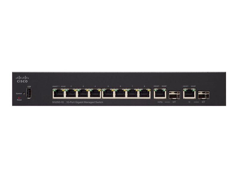 Cisco SG350-10 Switch – 10 Ports, für kleine Unternehmen