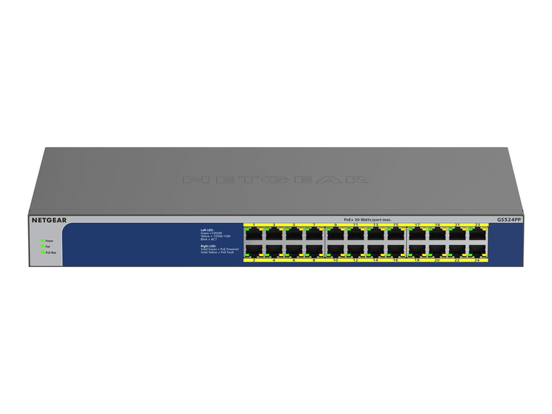 Netgear 24-Port Gigabit Switch – Unmanaged, PoE+ für einfache Netzwerke