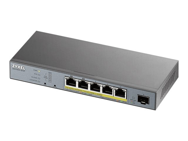 Zyxel Netzwerk-Switch – 6 Anschlüsse, PoE-Unterstützung