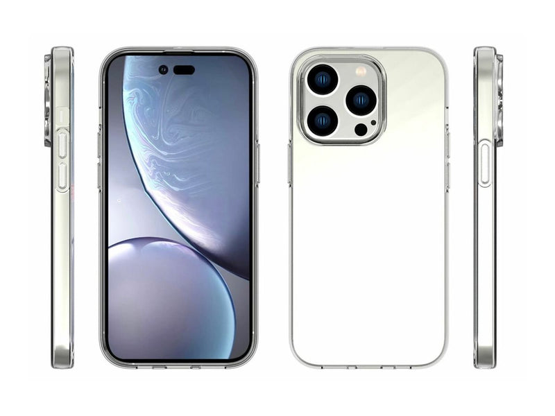 ESTUFF iPhone 14 Pro Hülle – Klar, schlank, kabelloses Laden