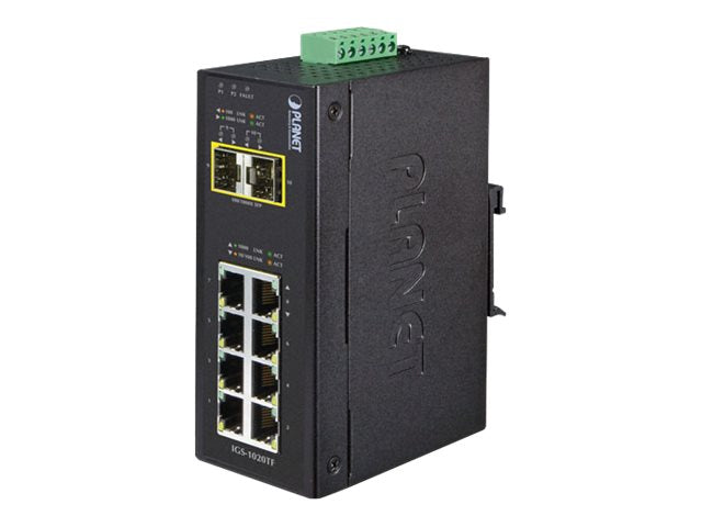 Planet Technology 8-Port Ethernet Switch – Gigabit-Geschwindigkeit, SFP-Anschlüsse