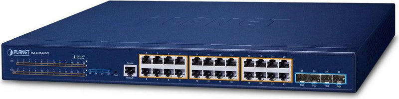 Planet Technology Netzwerk-Switch – 24 Ports, PoE+ Unterstützung