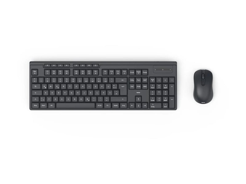HAMA Kabellose Tastatur und Maus – Ideal fürs Heimbüro, 8 Mediatasten