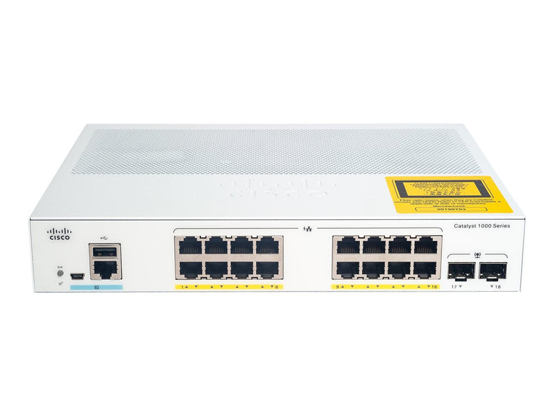 Cisco Netzwerk-Switch – 16 Anschlüsse, PoE+ für kleine Unternehmen