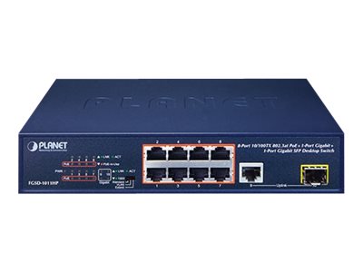 Planet Technology Netzwerk-Switch – 10 Anschlüsse, PoE+ Unterstützung