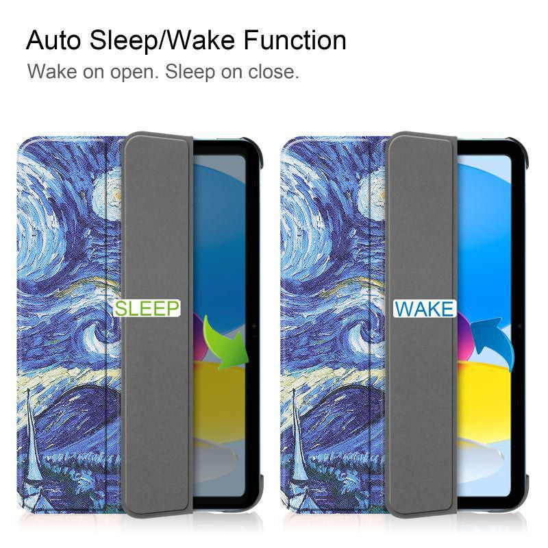 EET Tablet-Hülle für iPad 10. Gen – Auto-Wake, Sternenhimmel-Design