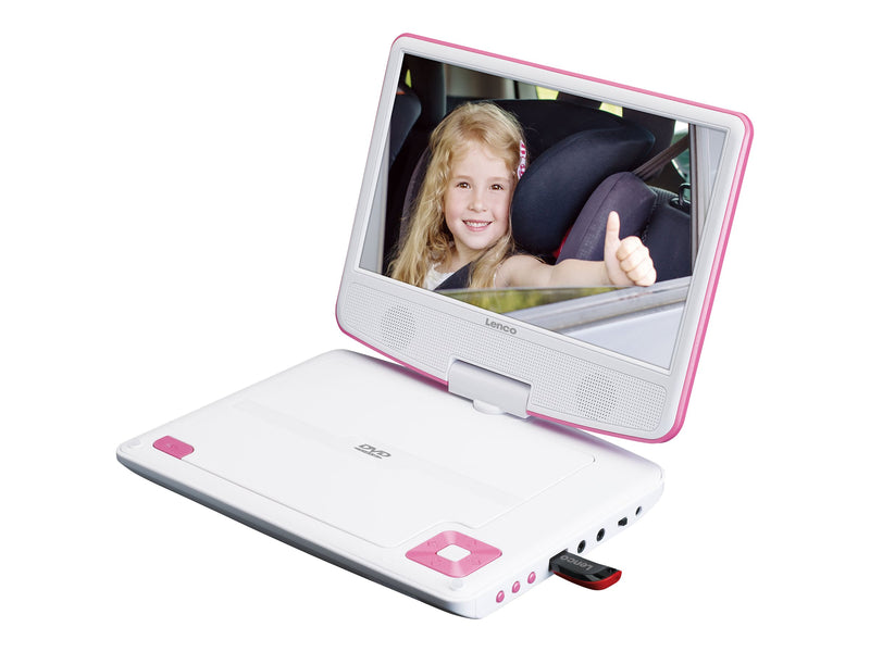 Lenco Tragbarer DVD-Player – 9" Bildschirm, drehbar