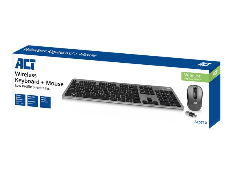ADVANCED CABLE TECHNOLOGY Kabellose Tastatur – QWERTY, Schwarz