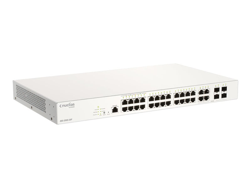 D-Link 28-Port Netzwerkswitch – Cloud-Verwaltung, PoE+ Unterstützung