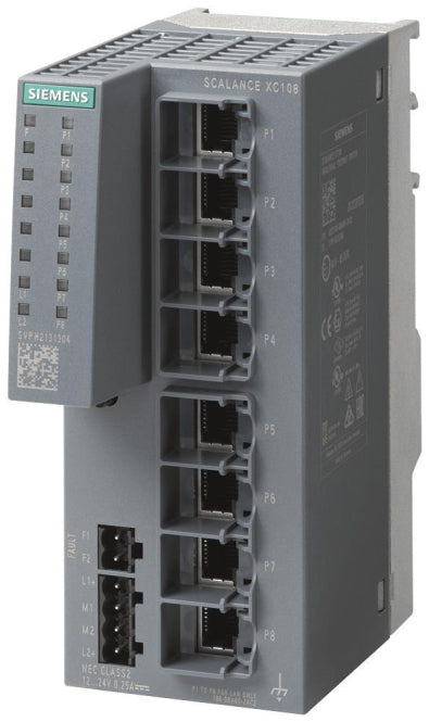Siemens Netzwerk-Switch – 8 Anschlüsse, einfache Montage
