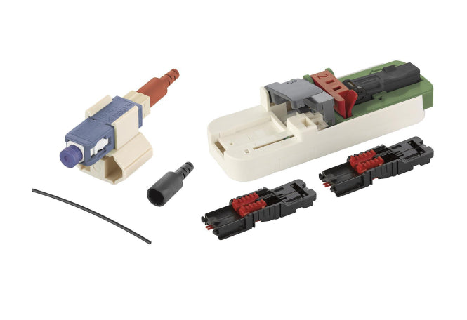 Metz Connect SC-Steckerbausatz – Hybrid, 20 Stück, inkl. Cleaver-Set
