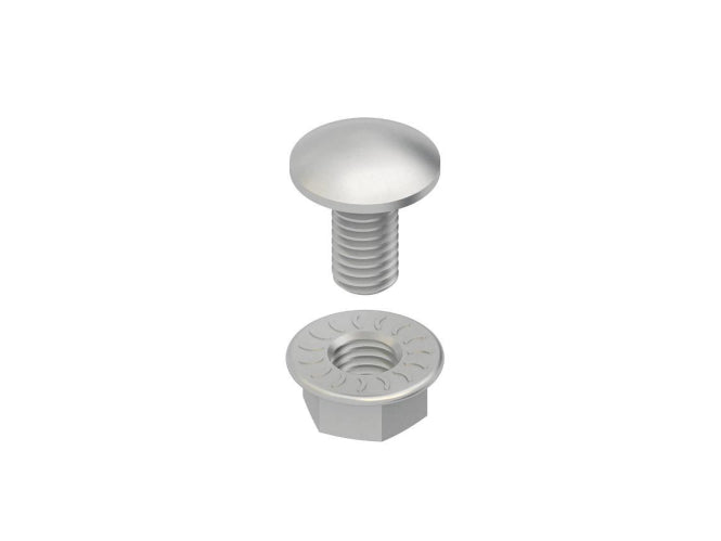 Niedax Flachrundschraube mit Mutter – Edelstahl, 10x25 mm