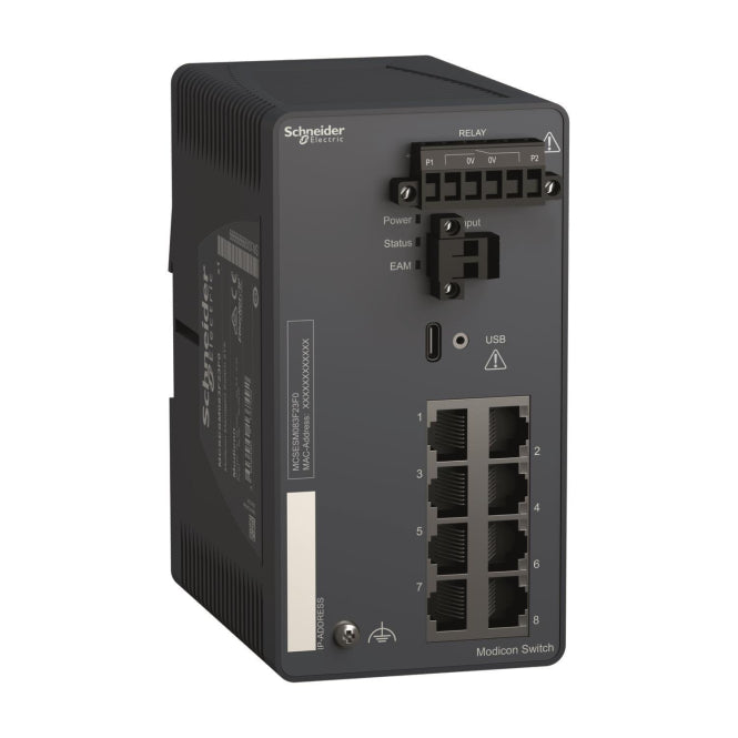 Schneider Electric Netzwerk-Switch – 8 Ports für zuverlässige Verbindungen