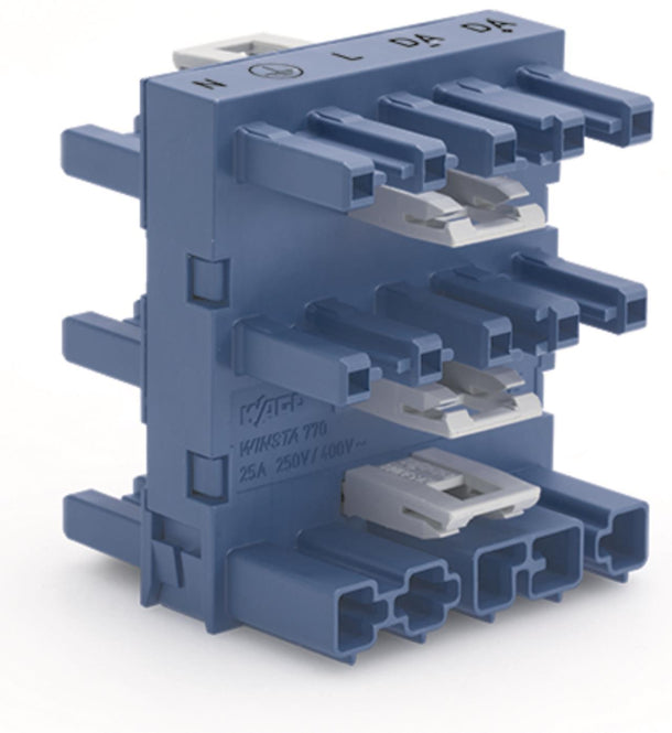 WAGO Steckverbinder – 5-polig, 25 A, Blau, 20er Pack