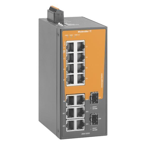 Weidmüller Netzwerk Switch – 16 Ports, einfache Installation