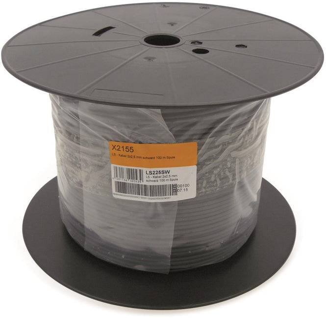 Televes Lautsprecherkabel – 2x2,5 mm, 100 m, schwarz