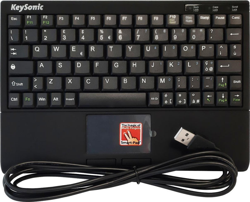 KEYSONIC Super-Mini Keyboard – Kompakt mit Smart-Touchpad