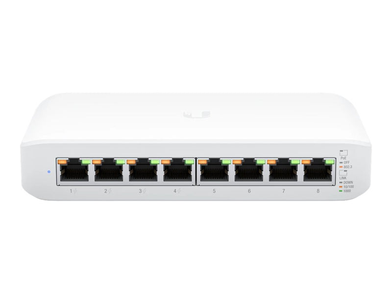 Ubiquiti UniFi Lite 8 PoE Switch – 8 Anschlüsse, PoE+ Unterstützung