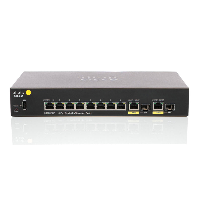 Cisco SG350-10P Switch – 10 Ports, PoE+ für kleine Unternehmen