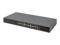 Digitus 24-Port Netzwerk-Switch – Gigabit, 4 SFP+ Uplink